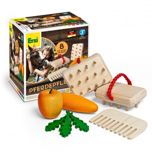 Erzi Wooden Pretend Play Toy Horse Care Set from Australia