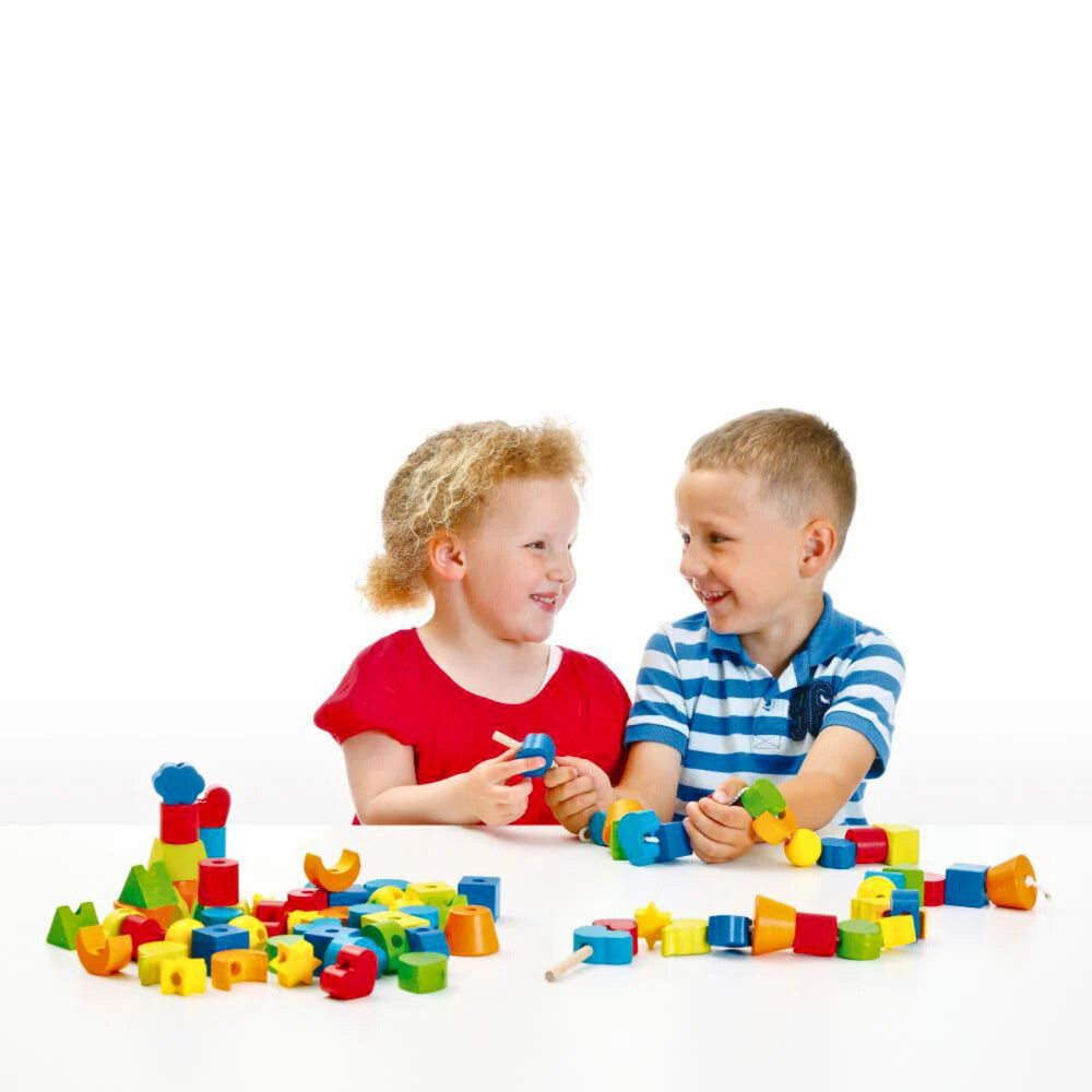 Erzi Wooden Educational Toy Threading Blocks from Australia