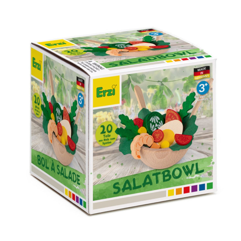 Erzi Wooden Play Food - Salad Bowl Assortment for Children's Pretend Play - Online, Australia