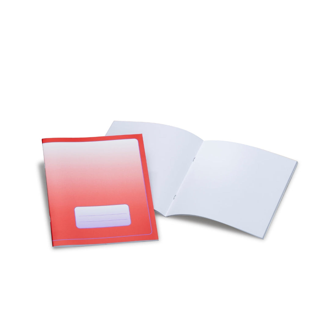 15105305 Exercise Book A5 16x21cm - Blank Red, pk of 25