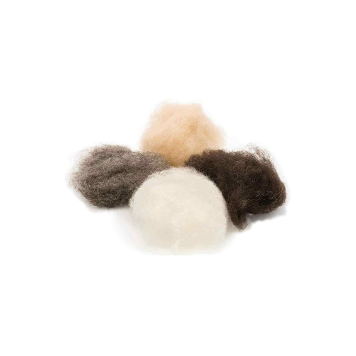 35325200 Filges Organic Wool Fleece - 4 Earth Tones 50g