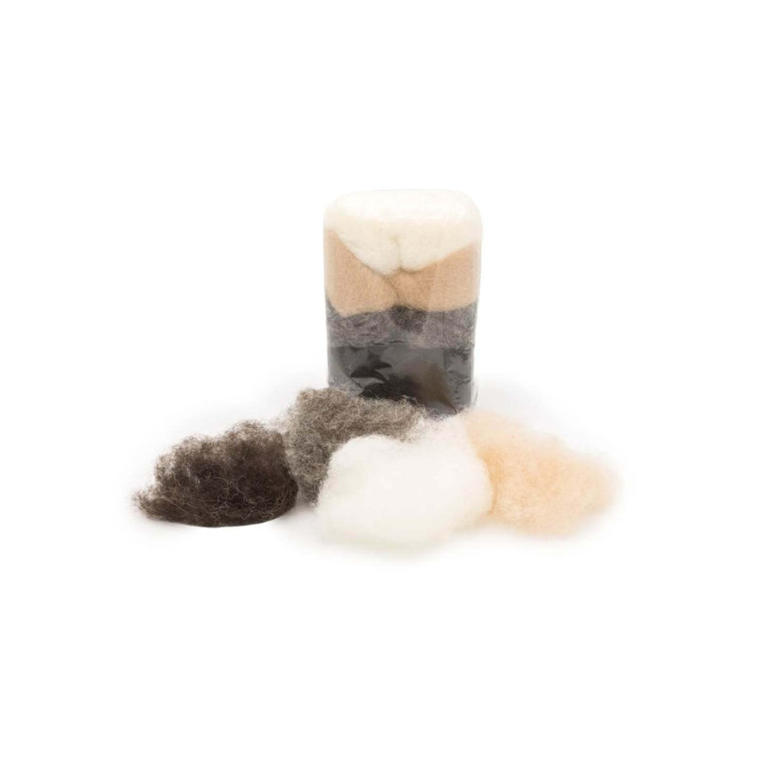 35325200 Filges Organic Wool Fleece - 4 Earth Tones 50g