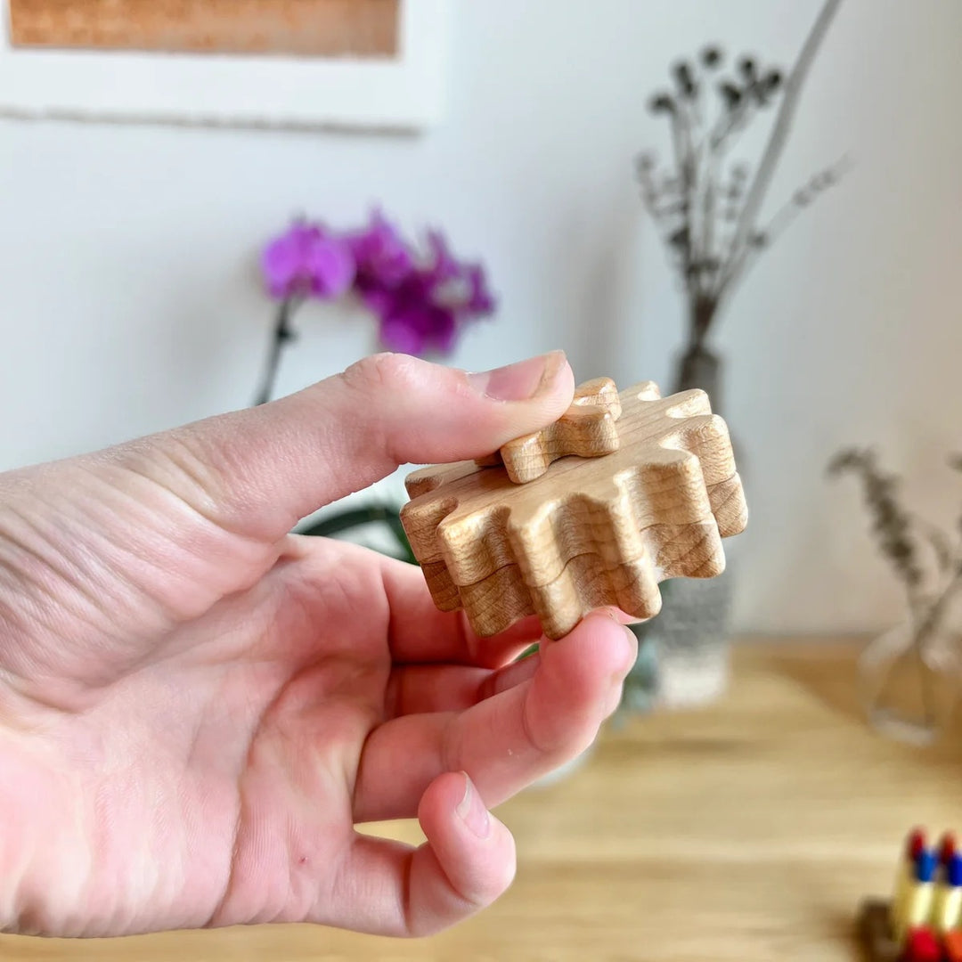 From Jennifer Wooden Gear Fidget Spinner