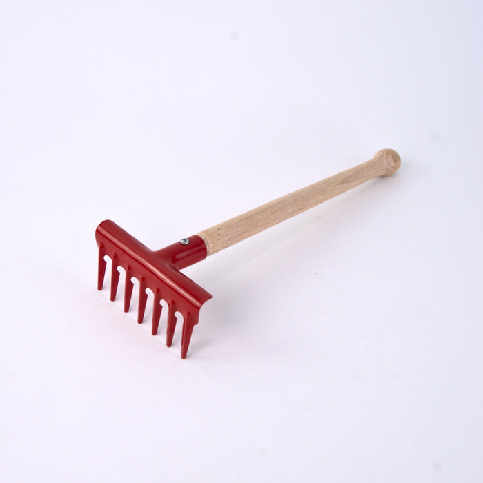 NI-535224 Gluckskafer Metal Rake Short 24cm - Red