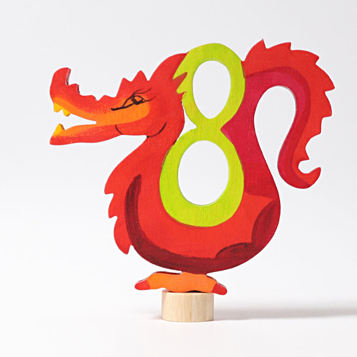 GR-04981 Grimm’s Fairytale Number 8 Dragon Candle Holder Decoration