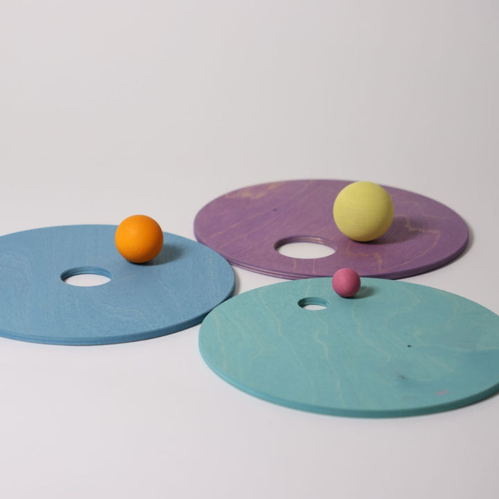 Grimm's Ball and Disc Set for Stapelstein Cool Pastel from Australia