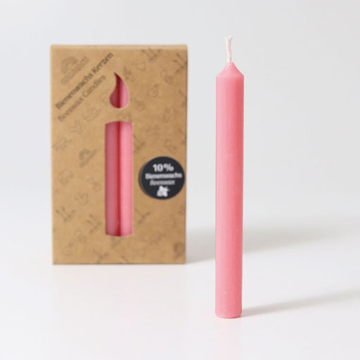 GR-05183 Grimm's Candles Old Rose 10% Beeswax Pack of 12