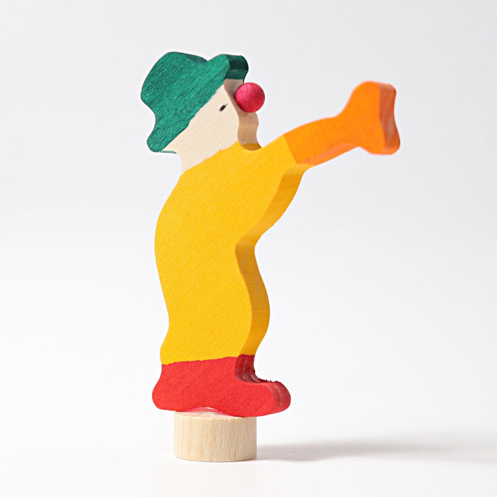 GR-03830 Grimm's Clown Trumpet Yellow Candle Holder Decoration