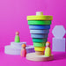 GR-15030 Grimm's Conical Stacking Tower Large Neon Green