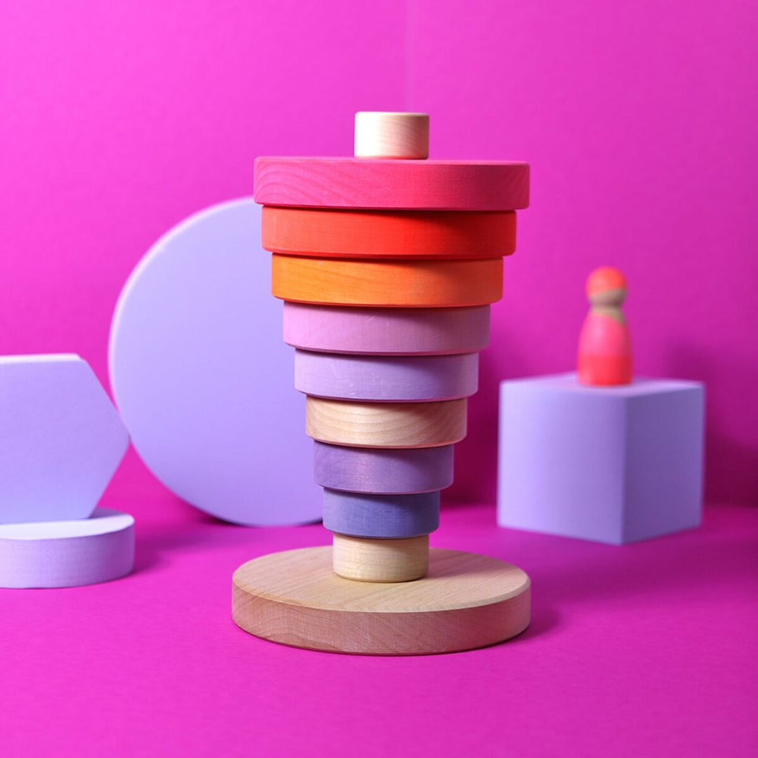 Stacking Tower Conical Large - Neon Pink (2023)