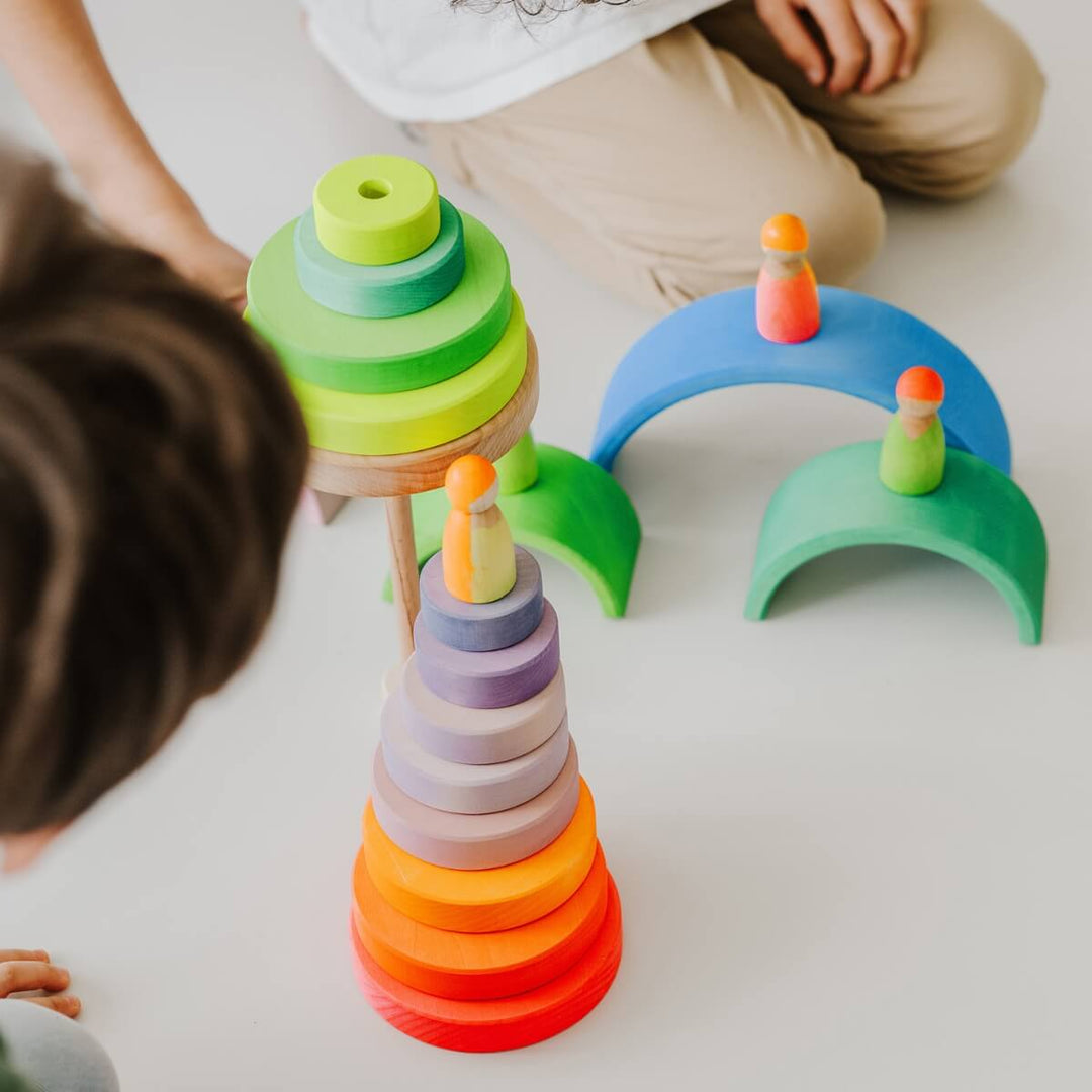 Stacking Tower Conical Large - Neon Pink (2023)