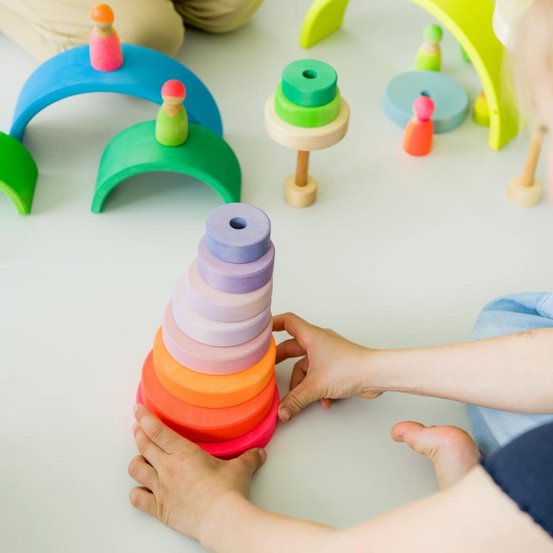 Stacking Tower Conical Large - Neon Pink (2023)