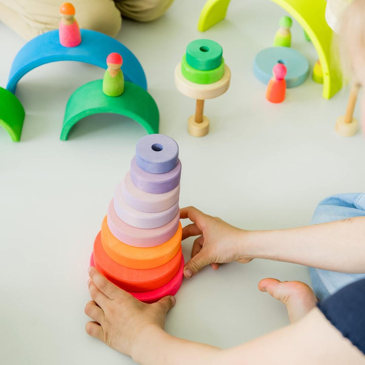 Stacking Tower Conical Large - Neon Pink (2023)