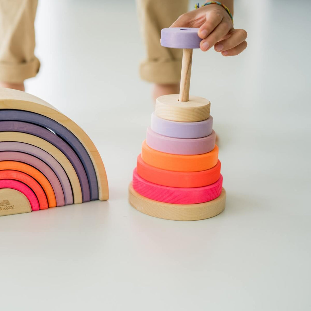 Stacking Tower Conical Large - Neon Pink (2023)