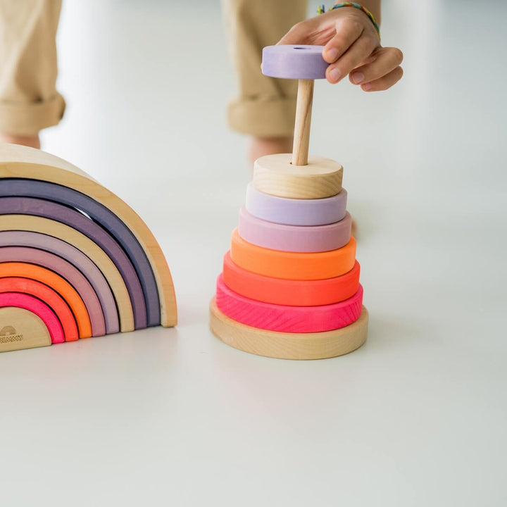 Stacking Tower Conical Large - Neon Pink (2023)