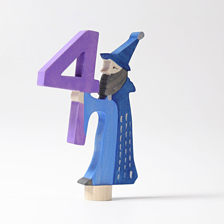 GR-04940 Grimm’s Fairytale Number 4 Wizard Candle Holder Decoration