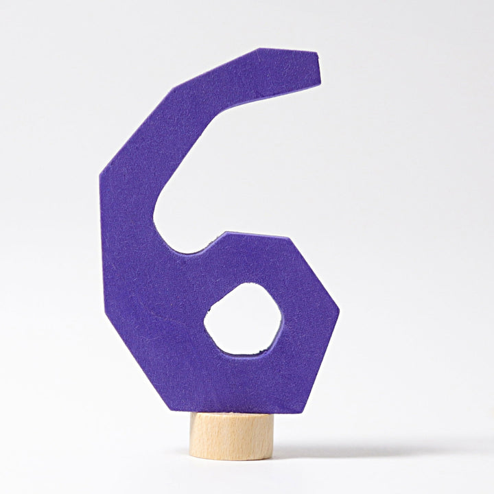 GR-04560 Grimms Number 6 Candle Holder Decoration