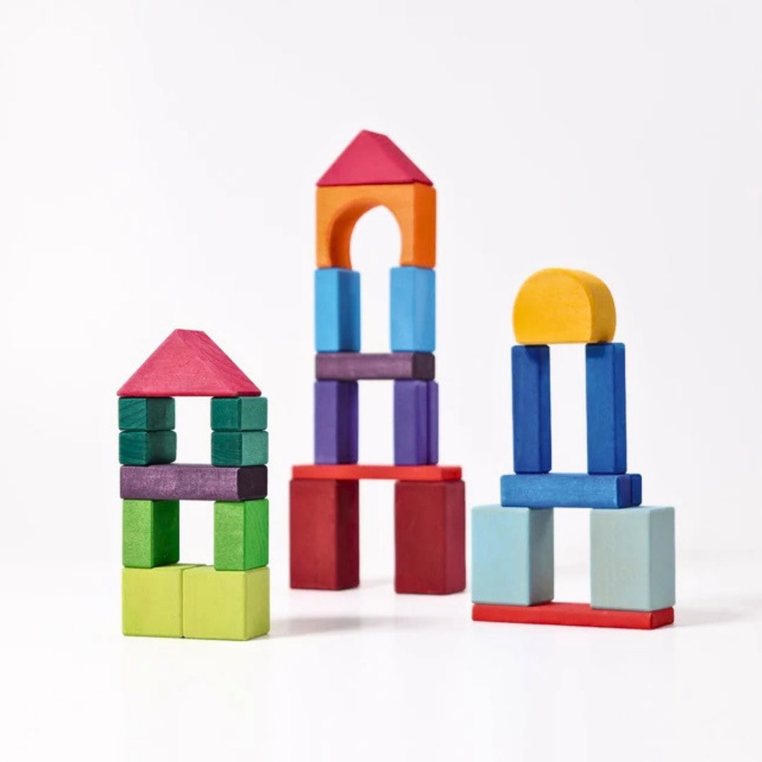 Grimm's 30 Colored Geo-Blocks - Online, Australia
