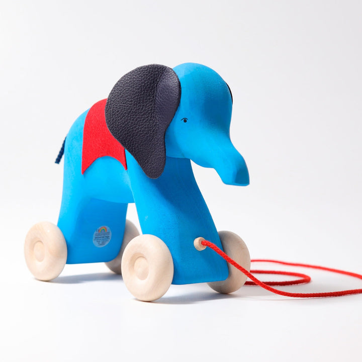 GR-09070 Grimm's Pull Along Handcarved Elephant Otto