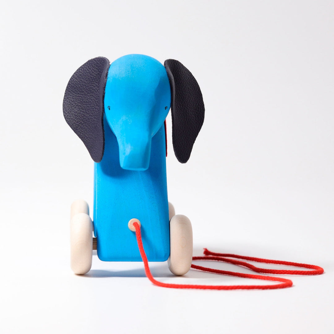 GR-09070 Grimm's Pull Along Handcarved Elephant Otto