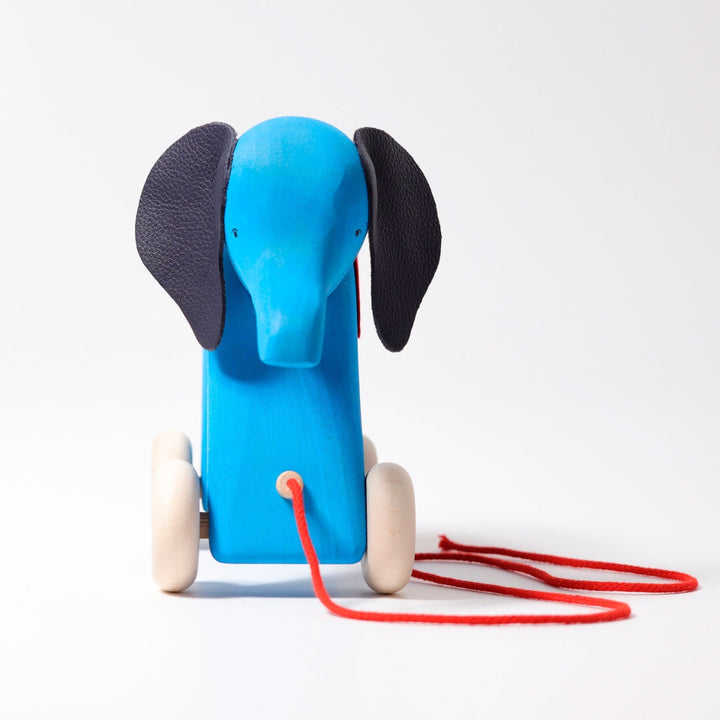 GR-09070 Grimm's Pull Along Handcarved Elephant Otto