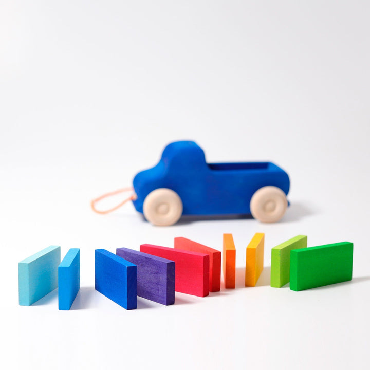 GR-09040 Grimms Large Blue Pull Along Truck