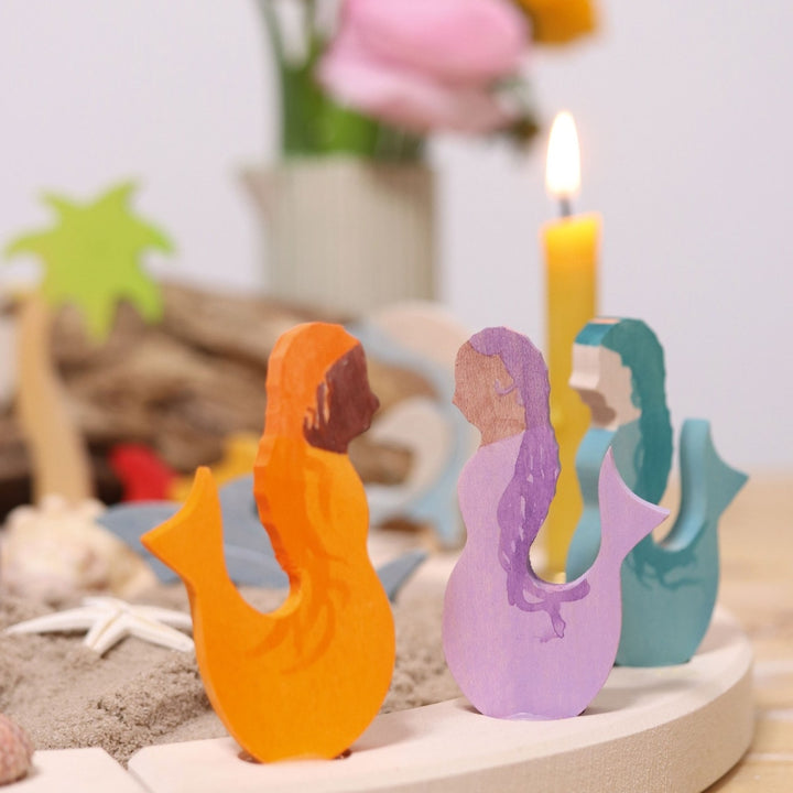 GR-03461 Grimm's Mermaid Amber Candle Holder Decoration