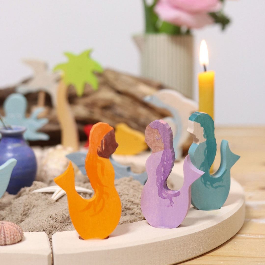 GR-03462 Mermaid Amethyst Candle Holder Decoration