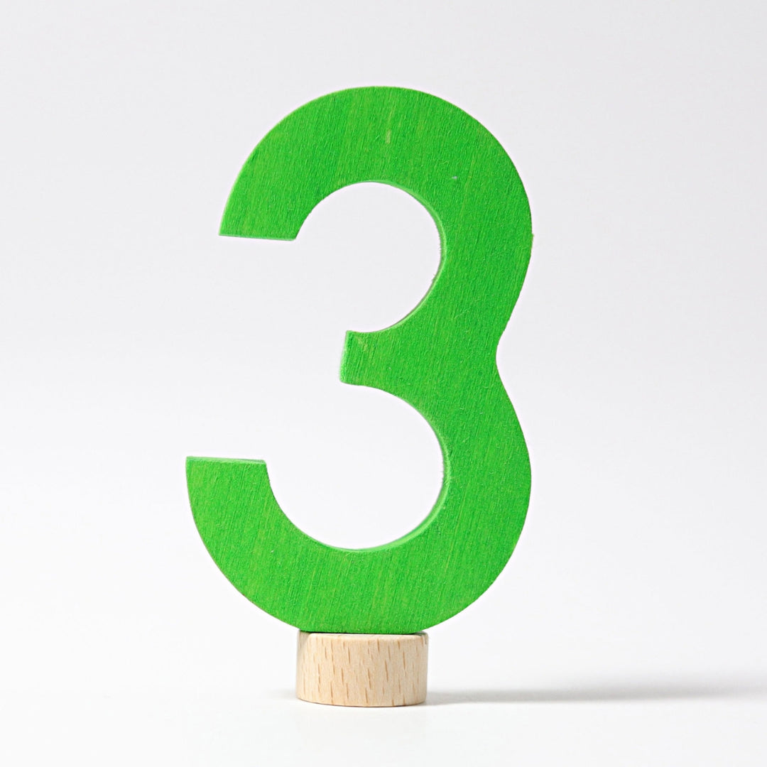GR-04603 Grimm's Number 3 Candle Holder Decoration