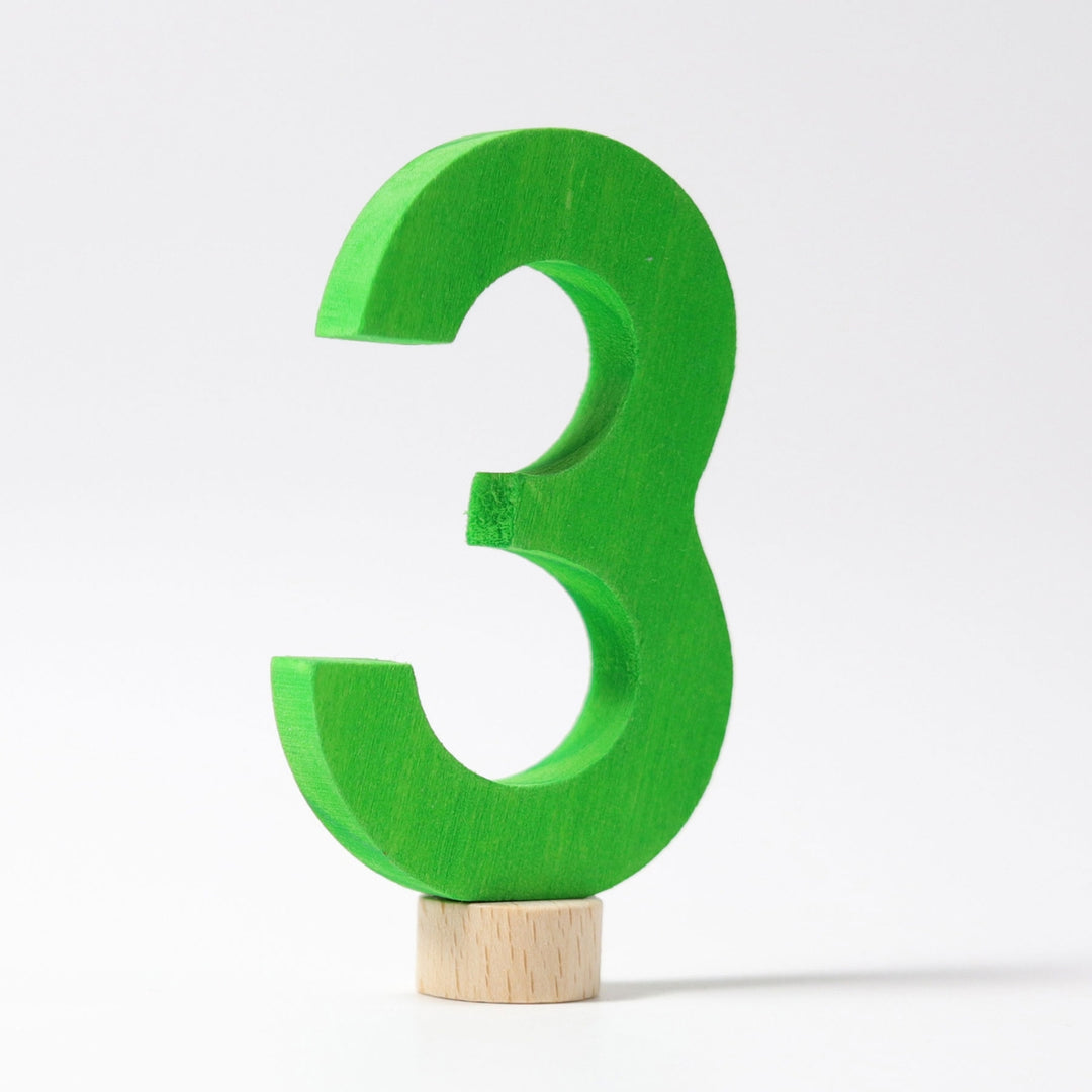 GR-04603 Grimm's Number 3 Candle Holder Decoration