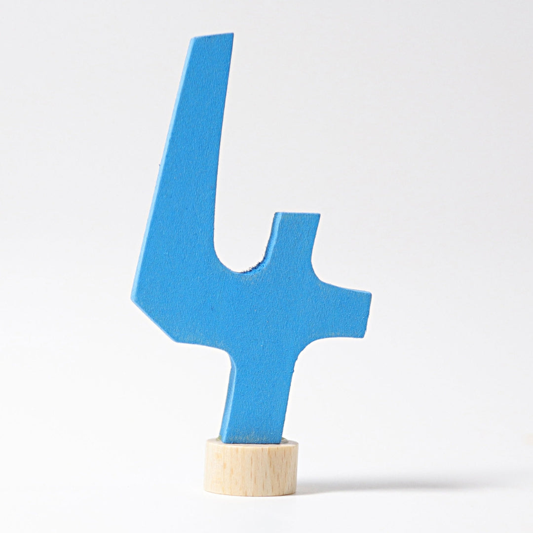GR-04540 Grimm's Number 4 Candle Holder Decoration Anthroposophical