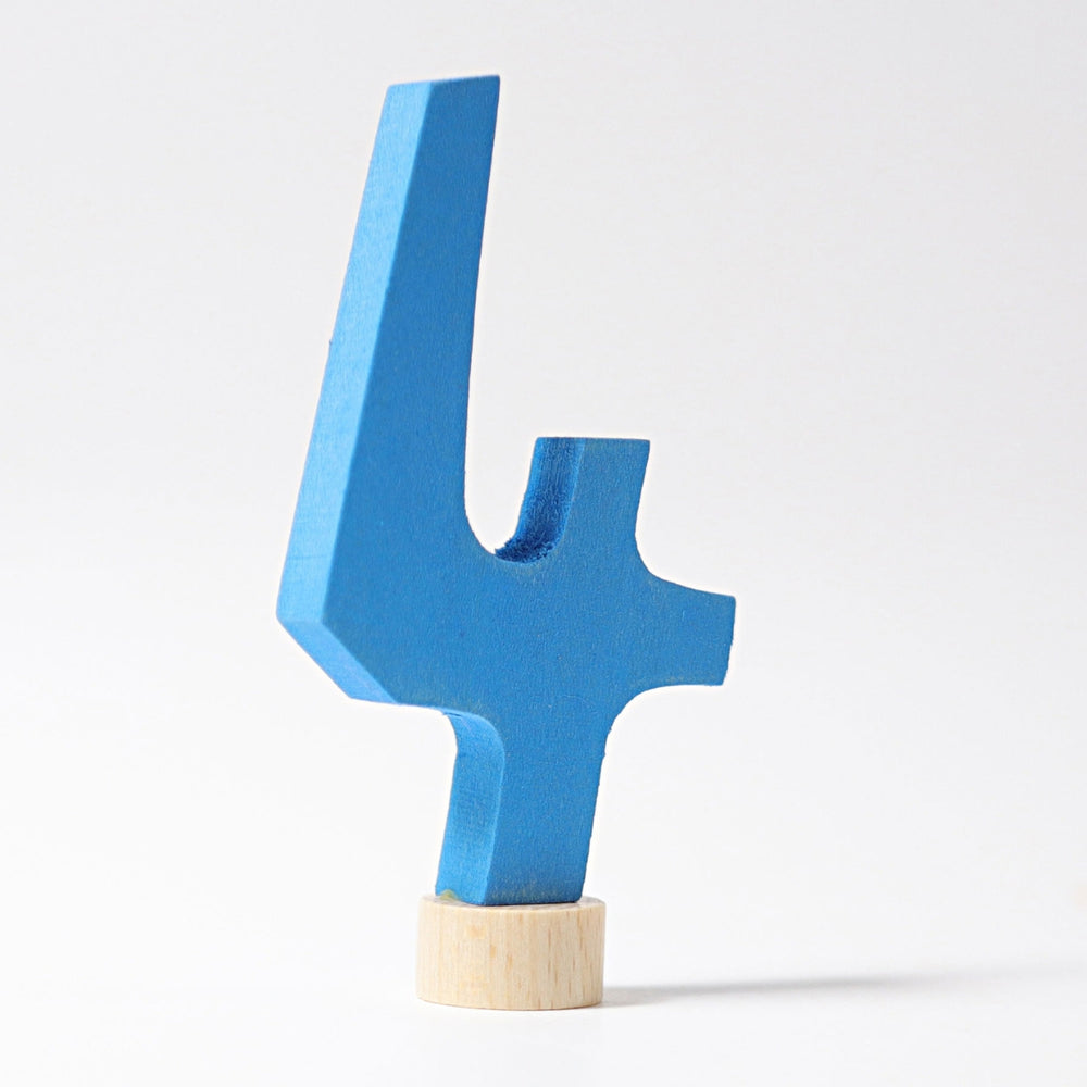 GR-04540 Grimm's Number 4 Candle Holder Decoration Anthroposophical