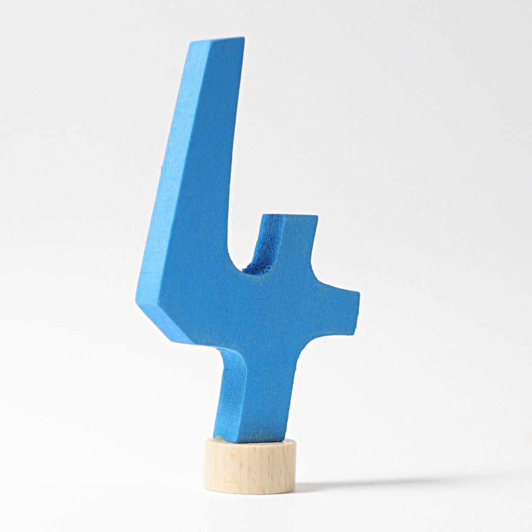 GR-04540 Grimm's Number 4 Candle Holder Decoration Anthroposophical