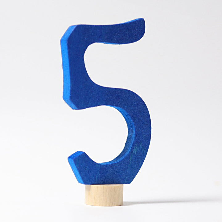 GR-04550 Grimm's Number 5 Candle Holder Decoration Anthroposophical