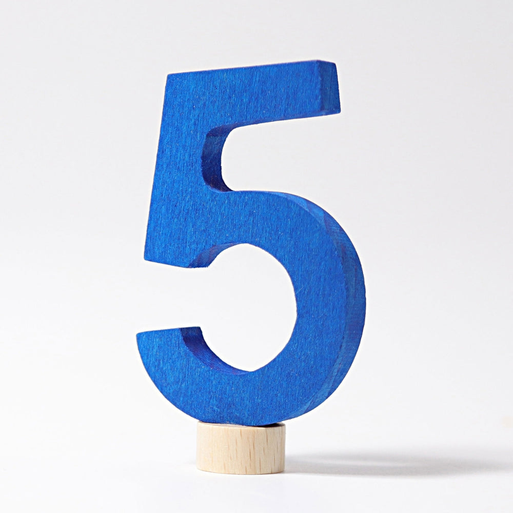 GR-04605 Grimm's Number 5 Candle Holder Decoration
