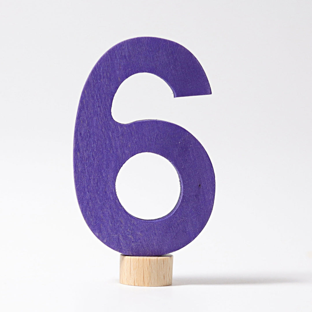 GR-04606 Grimm's Number 6 Candle Holder Decoration