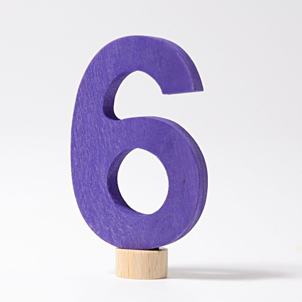 GR-04606 Grimm's Number 6 Candle Holder Decoration