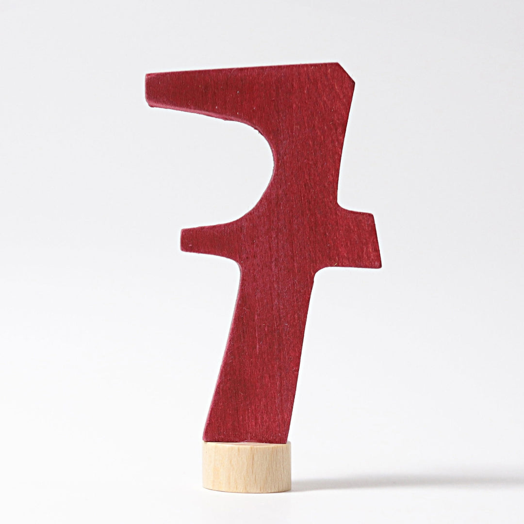 GR-04570 Grimm's Number 7 Candle Holder Decoration Anthroposophical