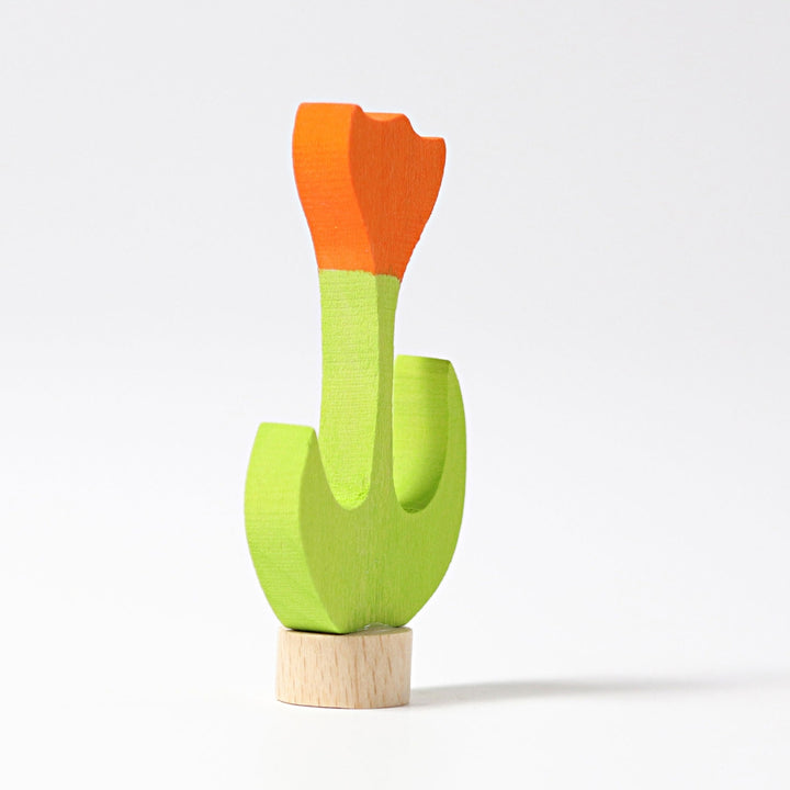 GR-03670 Grimm's Flower Orange Tulip Candle Holder Decoration