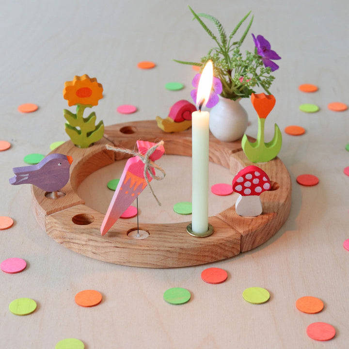 GR-03670 Grimm's Flower Orange Tulip Candle Holder Decoration