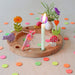 Grimm's Candle Holder Decoration Flowers and Natural Celebration Ring