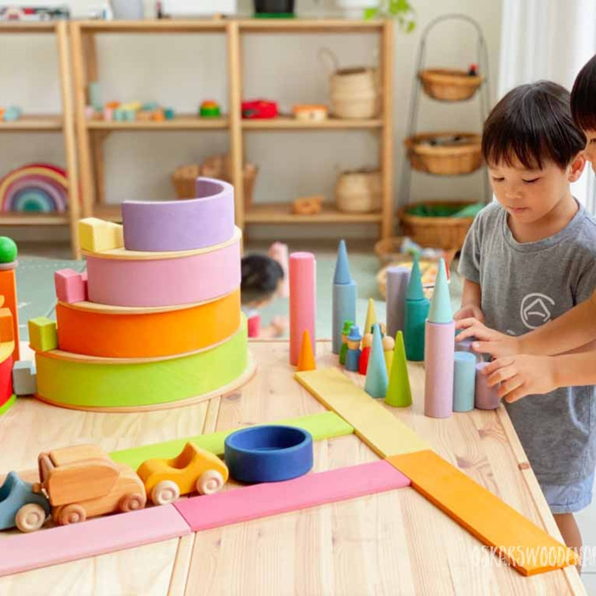 Grimm's Pastel Building Boards Oskar's Wooden Ark, Australia