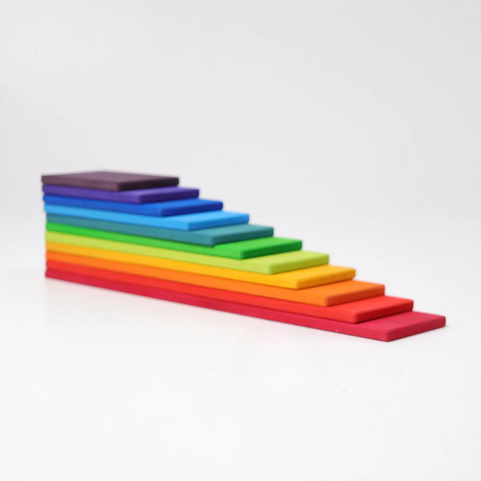 Open Ended Rainbow Play Bundle - Grimm's Building Boards Rainbow