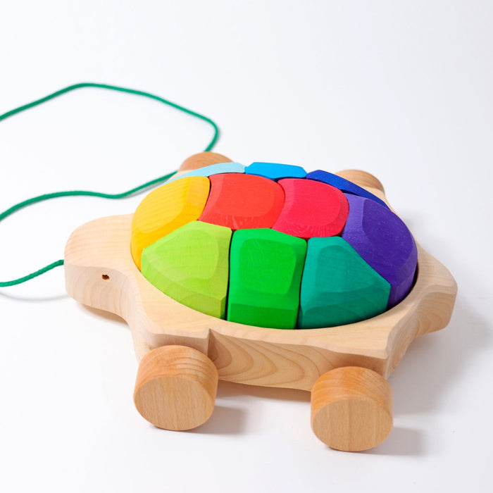 GR-09011 Grimm's Pull Along Rainbow Turtle