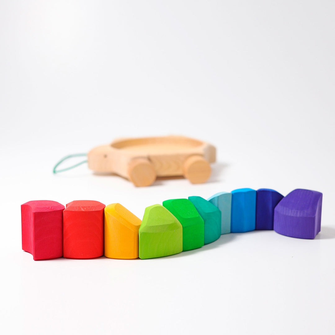 GR-09011 Grimm's Pull Along Rainbow Turtle