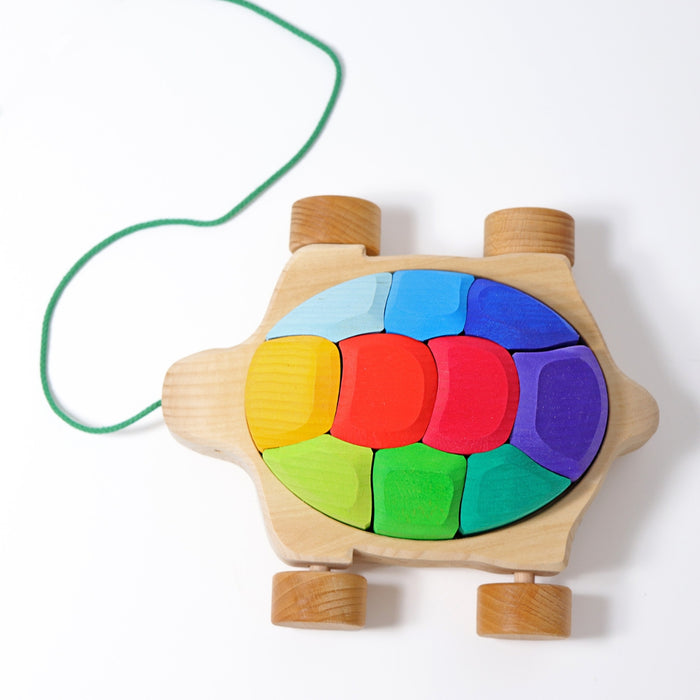 GR-09011 Grimm's Pull Along Rainbow Turtle