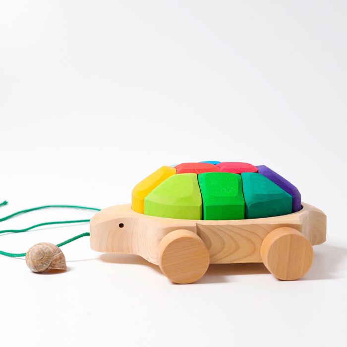 GR-09011 Grimm's Pull Along Rainbow Turtle