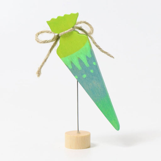 GR-03331 Grimm's School Cone Neon Green Candle Holder Decoration (2023)