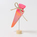 GR-03330 Grimm's School Cone Neon Pink Candle Holder Decoration