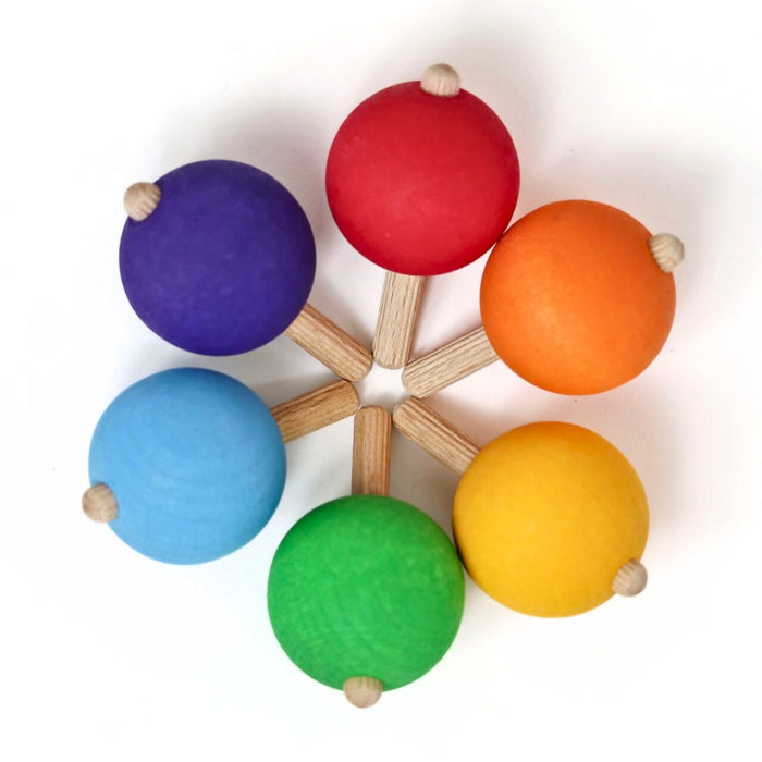 Grimm's Spinning Top - Rainbow, Set of 6 from Australia